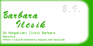 barbara ilcsik business card